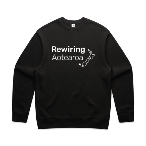 Rewiring - White Logo - Mens Relax Crew 5160 Thumbnail