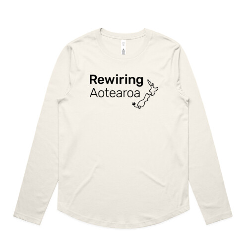Rewiring - Black Logo - Women's Maple Curve Longsleeve Tee 4021 Thumbnail