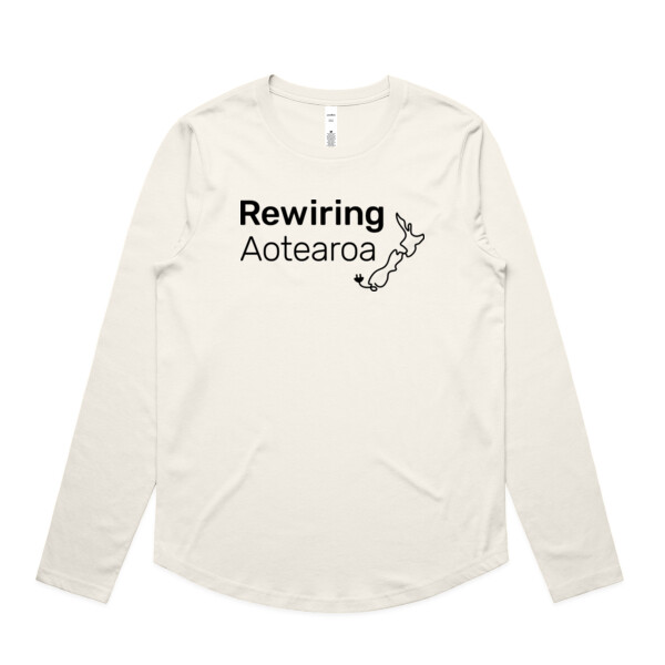 Rewiring - Black Logo - Women's Maple Curve Longsleeve Tee 4021 Thumbnail